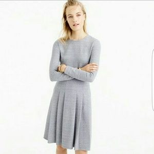 J.crew heather grey pleated ponte dress
